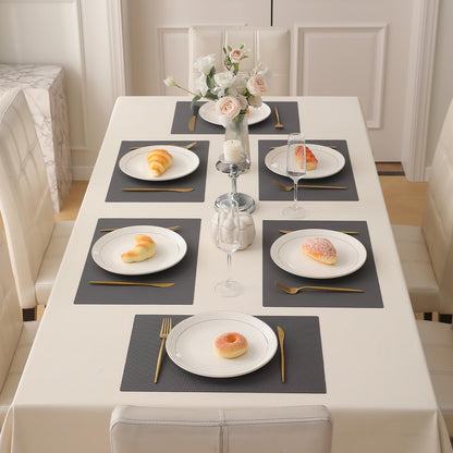 PP Waterproof Dining Table Mat, Anchor Grey