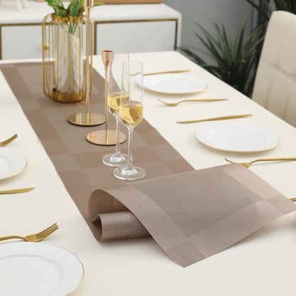 PVC Table Runner for Dinner and Coffee Table, Copper