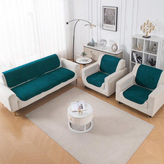 Quilt Classic 5-Seater Sofa Cover (3+1+1), Teal