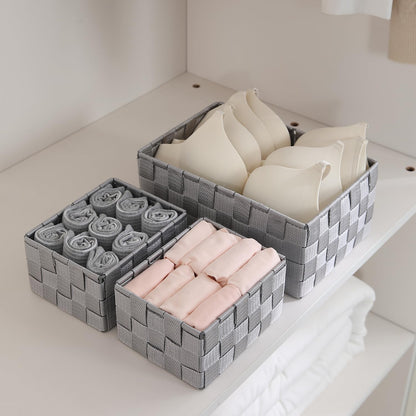Nylon Storage Basket Desk Organizer, Grey