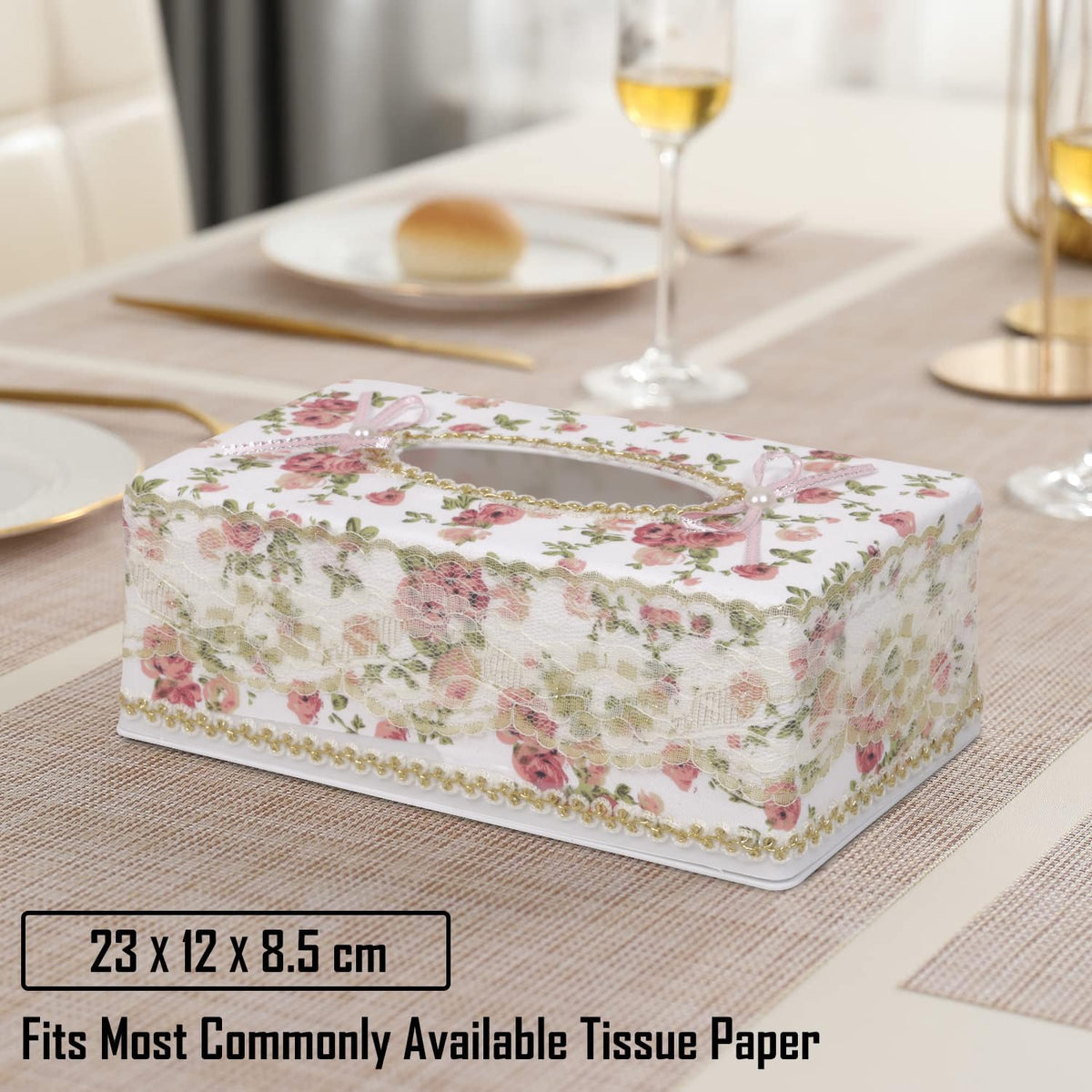 Plastic Tissue Box Holder, Pink
