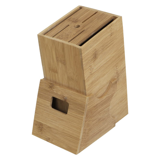 Wooden Knife Holder for Kitchen, Knives Holder Stand with 5 Slots.