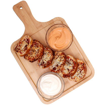Wooden Platter Rectangular Serving Tray With Handle |Appetizer Plate | Snacks Serving Platter, 40X28 cm