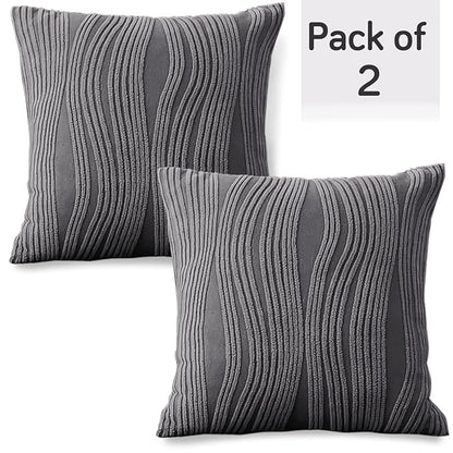 Buy Porpoise Grey Colour Elagant Square Zippered Sofa Pillow Cover Online