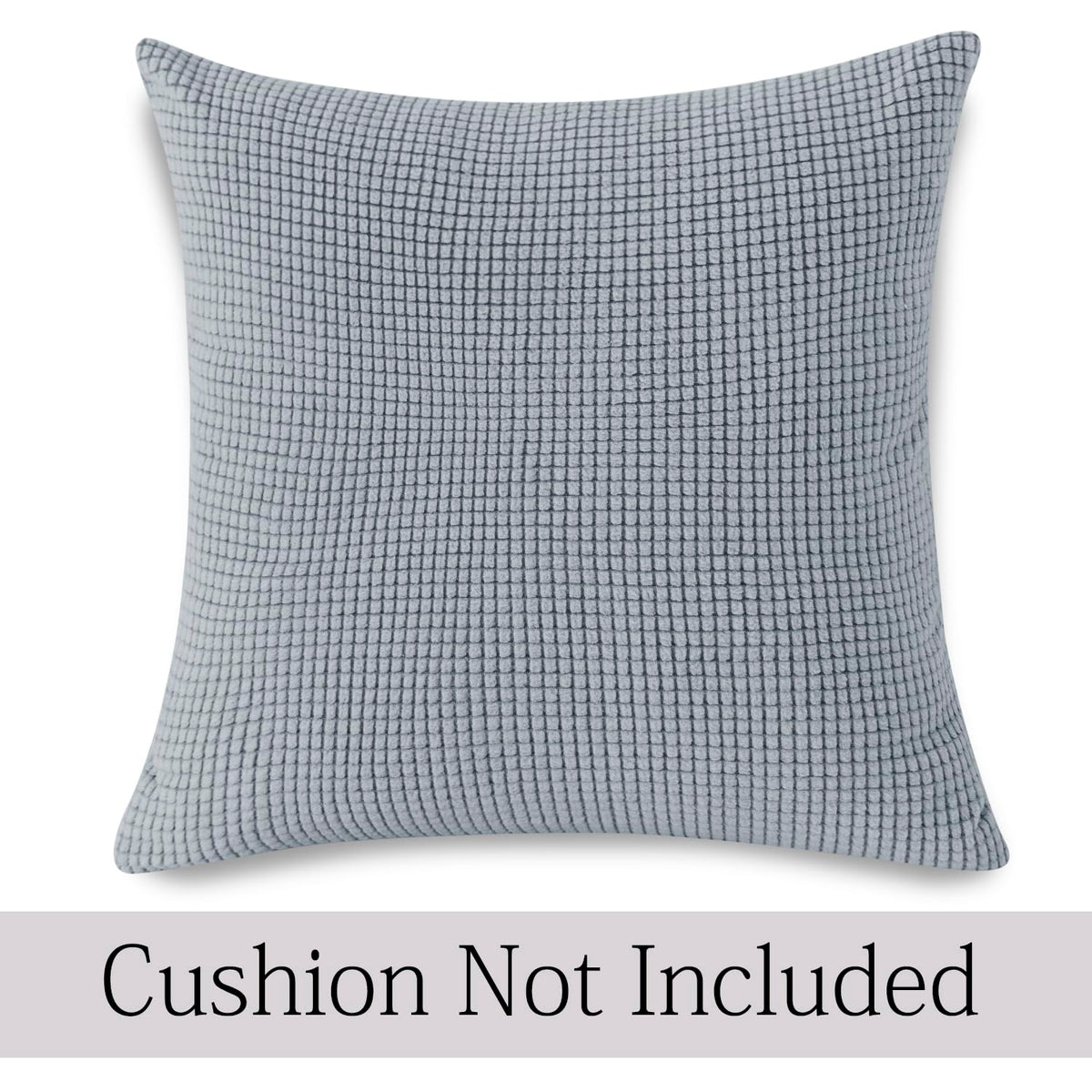 Light Grey Colour Grid Texture Jacquard Pillow Covers | 18x18 Inch