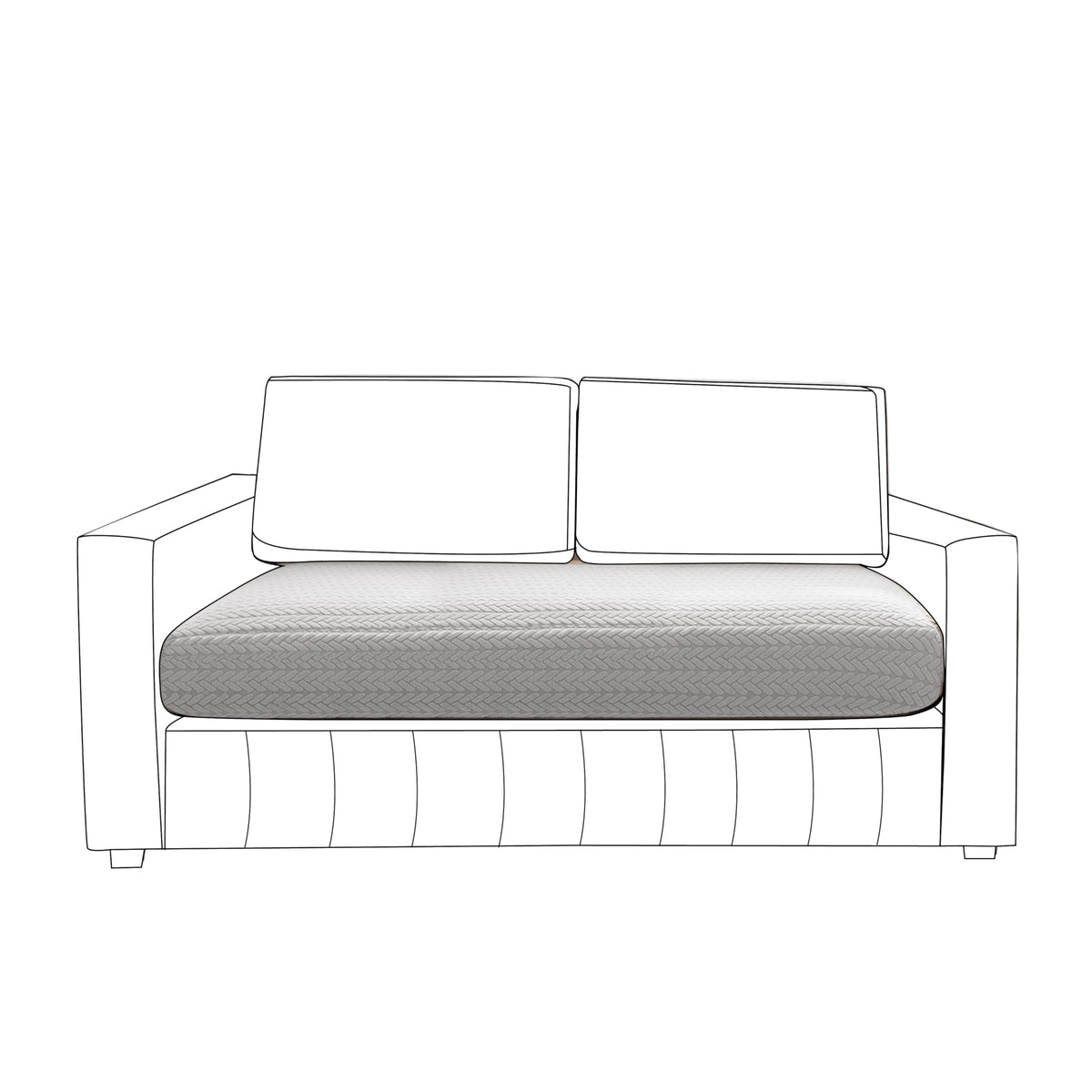 Stretchable Thick Jacquard Textured Seat Couch Cushion Cover for 1/2/3 Seaters, Light Grey