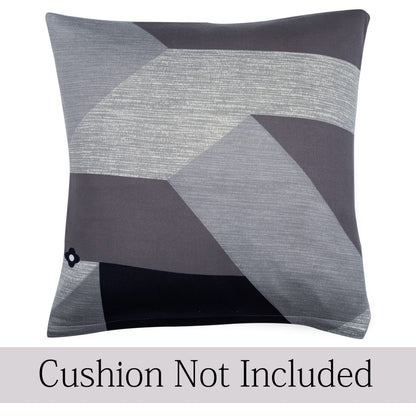Fancy Geometric Grey Printed zippered cushion cover online