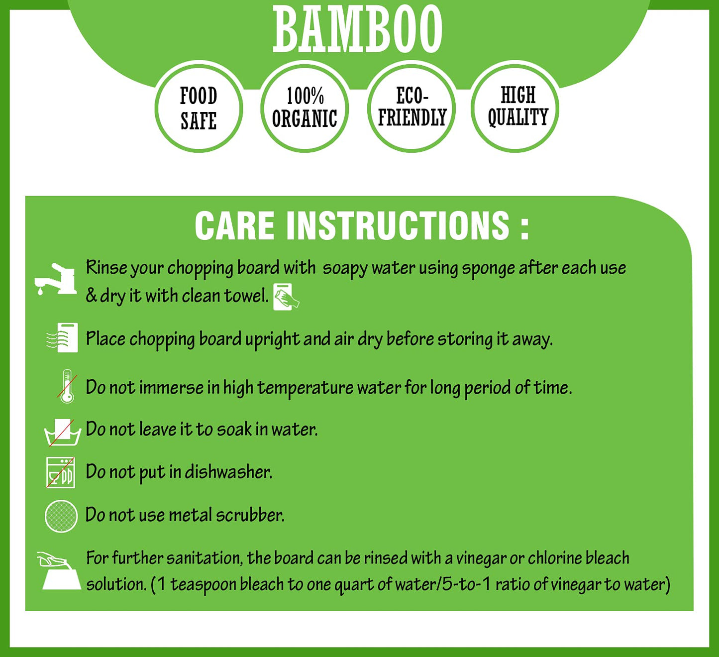 Circular Eco-Friendly Natural Bamboo/Wooden Chopping Cutting Board with Handle, 30 X 30cm
