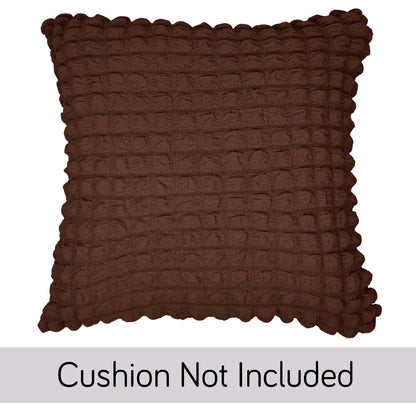 Buy Cute Dark Brown Colour Zippered Square Sofa Pillow Covers Online