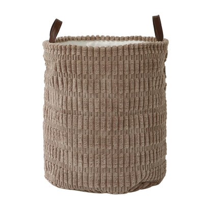 Folding Laundry Bag for Clothes Hamper, Collapsible Storage Basket, Latte Brown