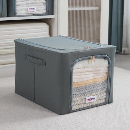 600D Oxford Fabric Wardrobe Organizer for Storage - Grey
