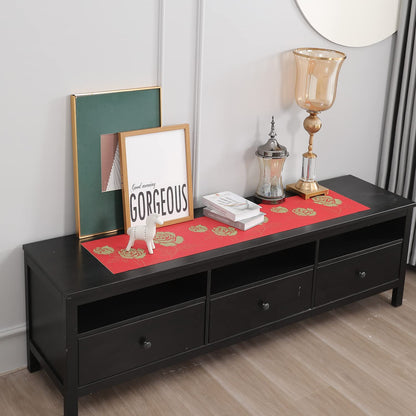 PVC Table Runner Dinner and Coffee Table, 30x135 cm, Crimson red