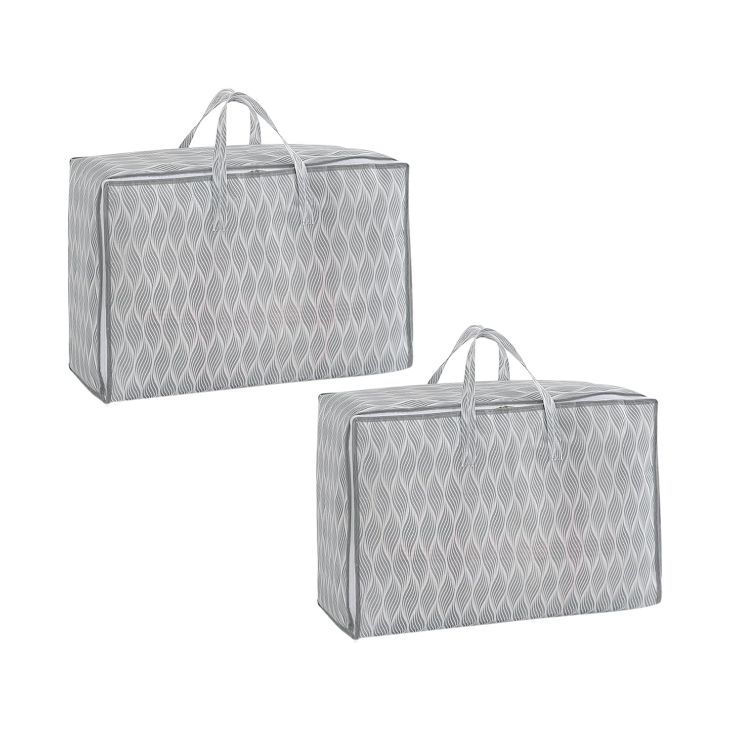 Foldable Clothes & Blanket Storage Bag – Moisture-Resistant, Zippered with Handles