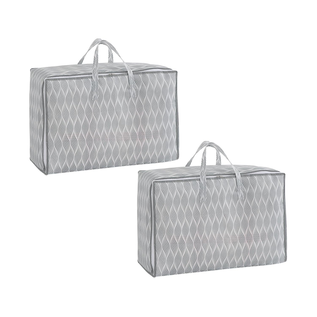 Foldable Clothes & Blanket Storage Bag – Moisture-Resistant, Zippered with Handles