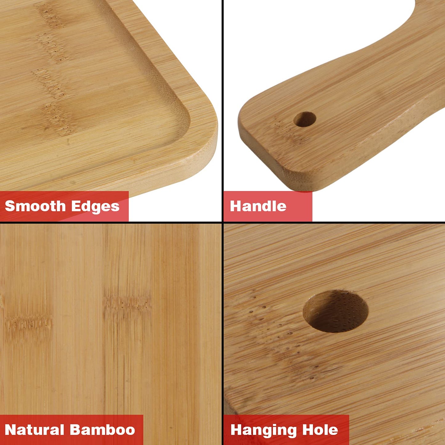 Wooden Platter Rectangular Serving Tray With Handle |Appetizer Plate | Snacks Serving Platter, 40X28 cm
