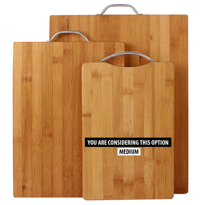 Bamboo Wooden Cutting Board With Handle - Medium/Large/Extra large