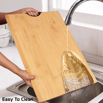 Bamboo Wood Chopping Cutting Board for Kitchen, Beige