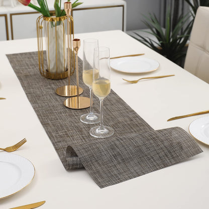 Table Runner for Dinner and Coffee Table, Silver Grey