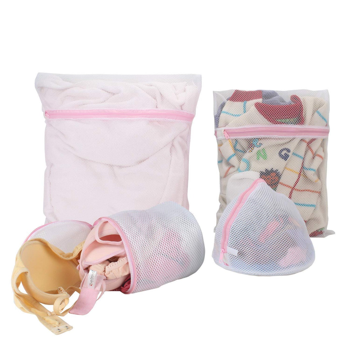 Mesh Laundry Clothes Washing Bag, Pack Of 4