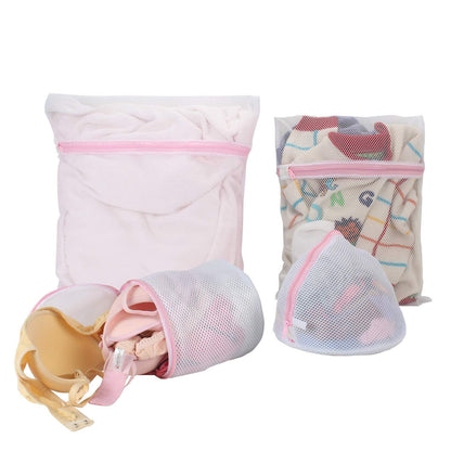 Mesh Laundry Clothes Washing Bag, Pack Of 4