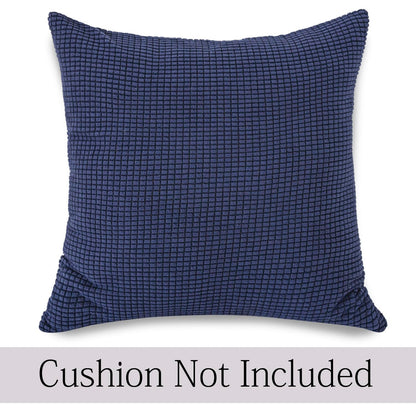 Jacquard Pack of 2 Cushion Cover 18x18 inches, Navy Blue