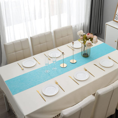PVC Table Runner, Blue