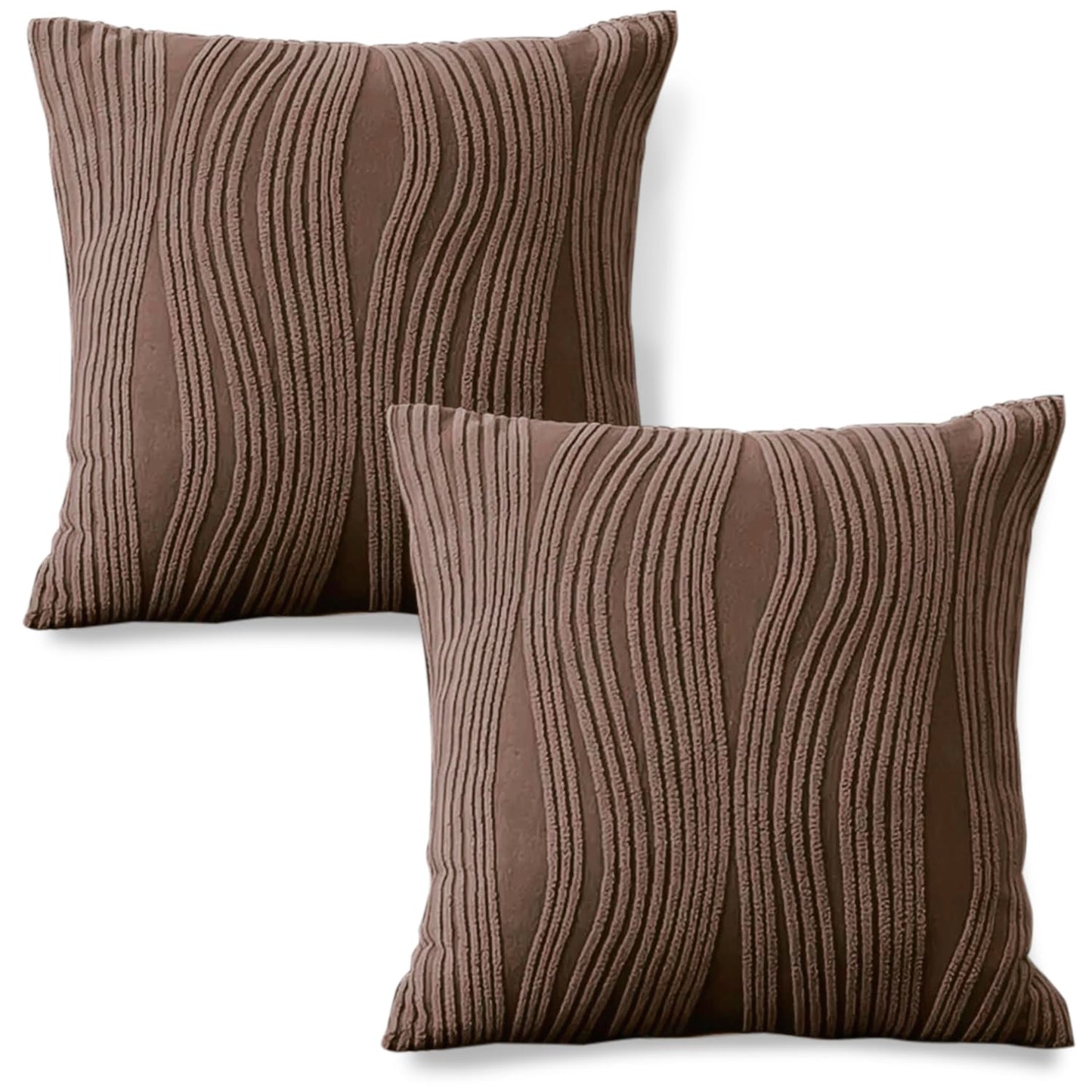 Buy Chocolate Brown Colour Festive Square Zippered Sofa Cushion Covers