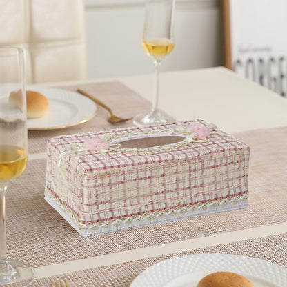 Plastic Tissue Box Holder, Ivory