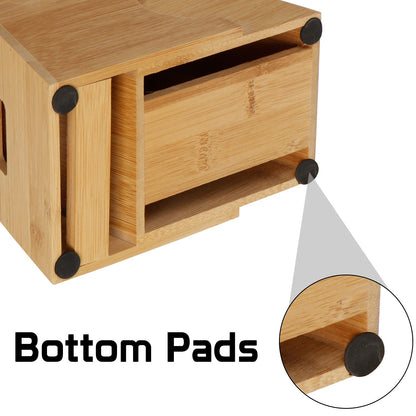 Wooden Knife Holder for Kitchen, Knives Holder Stand with 5 Slots.