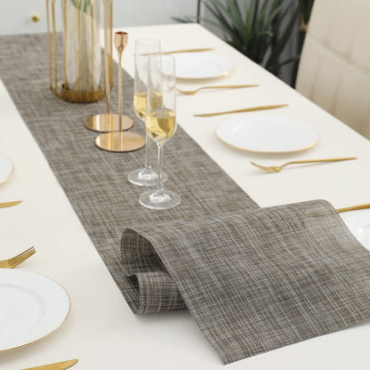 Table Runner for Dinner and Coffee Table, Silver Grey