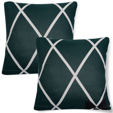 Best Teal Diamond print square cushion cover online