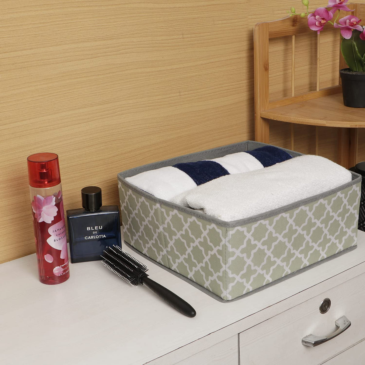 Foldable Storage Basket Bins Closet Wardrobe Organizer