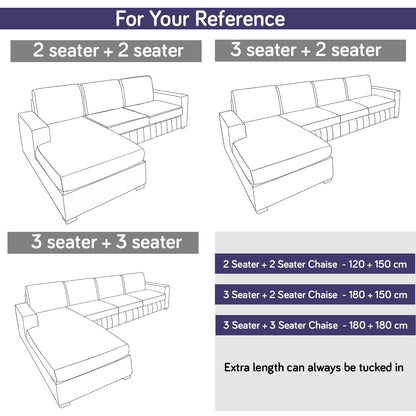 HOKIPO Waterproof Quilted Quick Dry L Shape Sofa Seat Cover Mat, Dark Grey