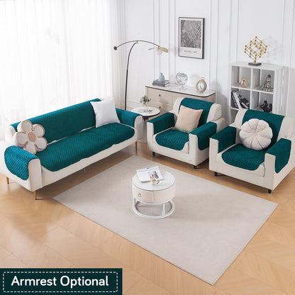 Quilt Classic 5-Seater Sofa Cover (3+1+1), Teal
