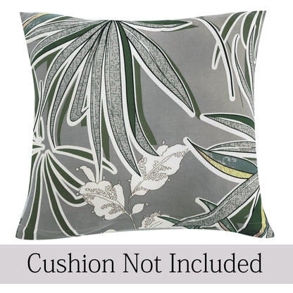 Stretchable Pack of 2 Cushion Cover 16x16, Frost Grey Marginata