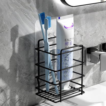 Magic Sticker Series Stainless Steel Toothbrush Holder Stand Rack for Bathroom