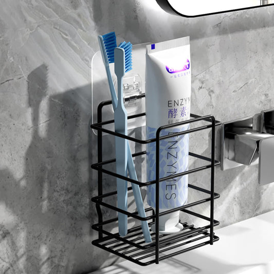 Magic Sticker Series Stainless Steel Toothbrush Holder Stand Rack for Bathroom