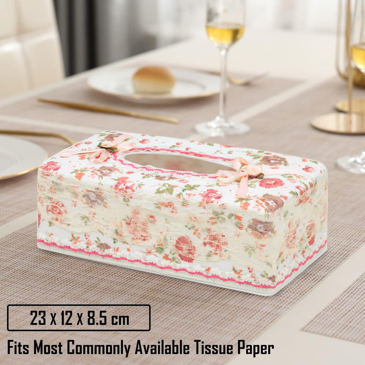 Plastic Tissue Paper Box Holder, Pink