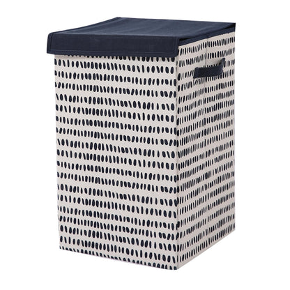 Foldable Laundry Basket for Clothes with Lid, Dots