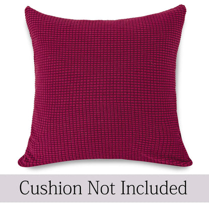 Jacquard Pack of 2 Cushion Cover 18x18 inch, Maroon