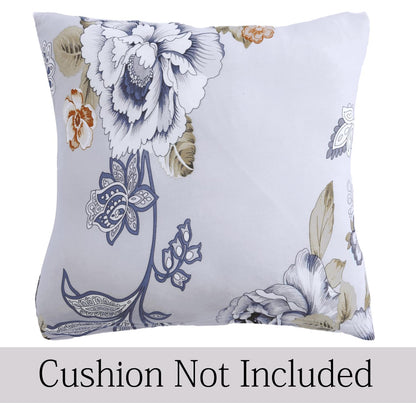 Fancy Gentle Grey Dahlia Floral Printed zippered cushion cover online