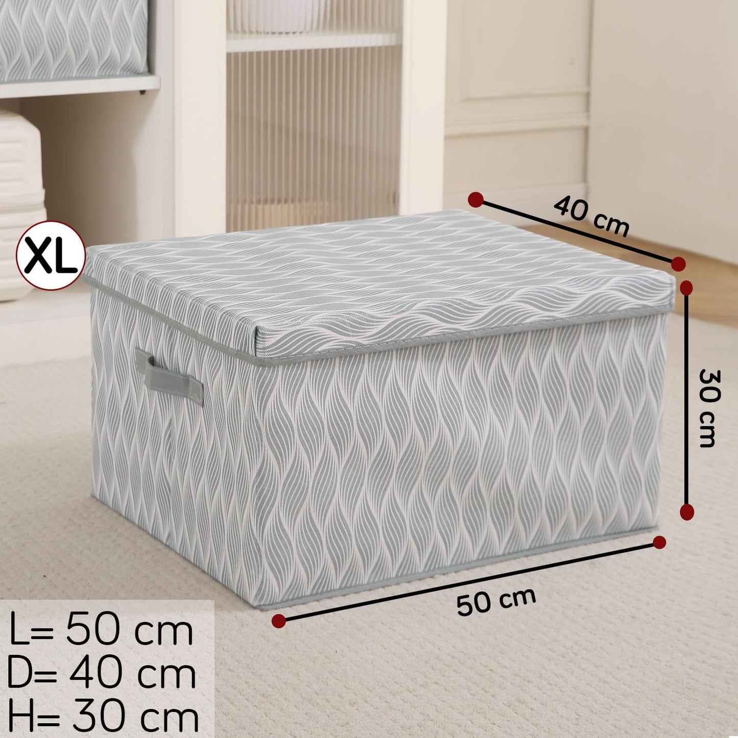 Foldable Cloth Storage Box | Wardrobe Organizer with Lid