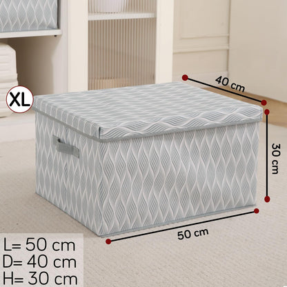 Foldable Cloth Storage Box | Wardrobe Organizer with Lid