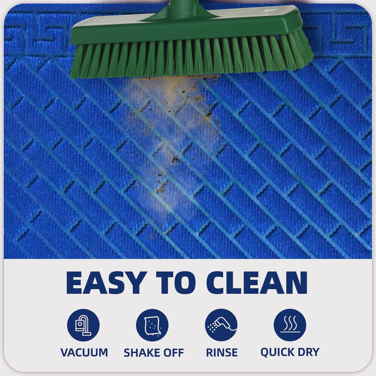 Polypropylene Outdoor mat for Entrance, Welcome mat floor mat, Blue