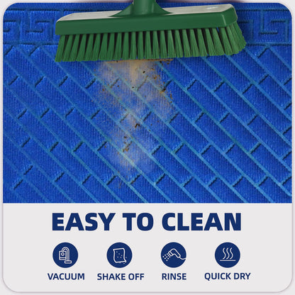 Polypropylene Outdoor mat for Entrance, Welcome mat floor mat, Blue
