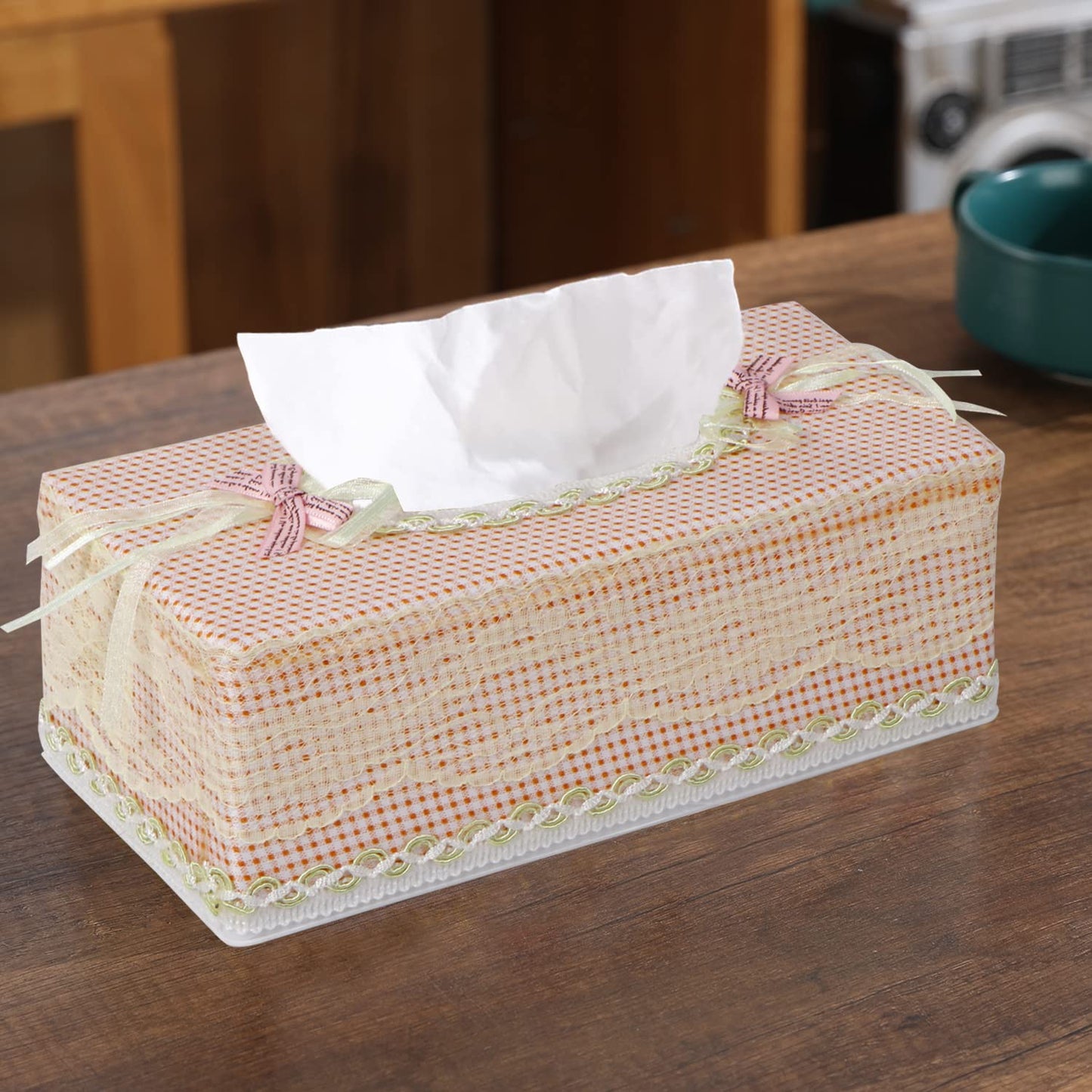 Plastic Tissue Paper Holder, Beige