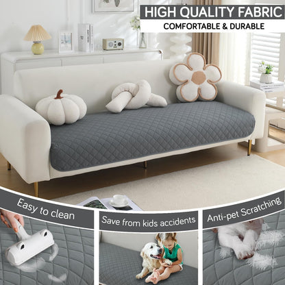 Water Repellent + Waterproof Quick Dry Sofa Seat Mat for 1/2/3 Seater Sofa - Dark Grey