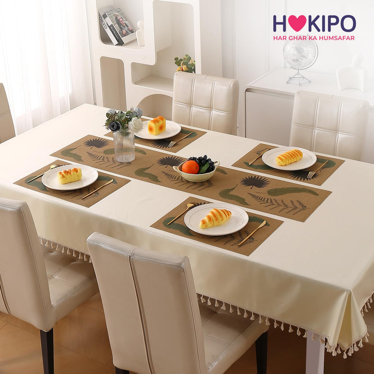Botanical Tropic PVC Mats for Dining Table - Fern Fronds