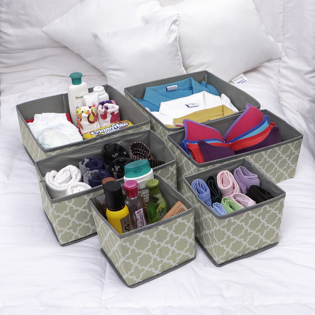 Foldable Storage Basket Bins Closet Wardrobe Organizer