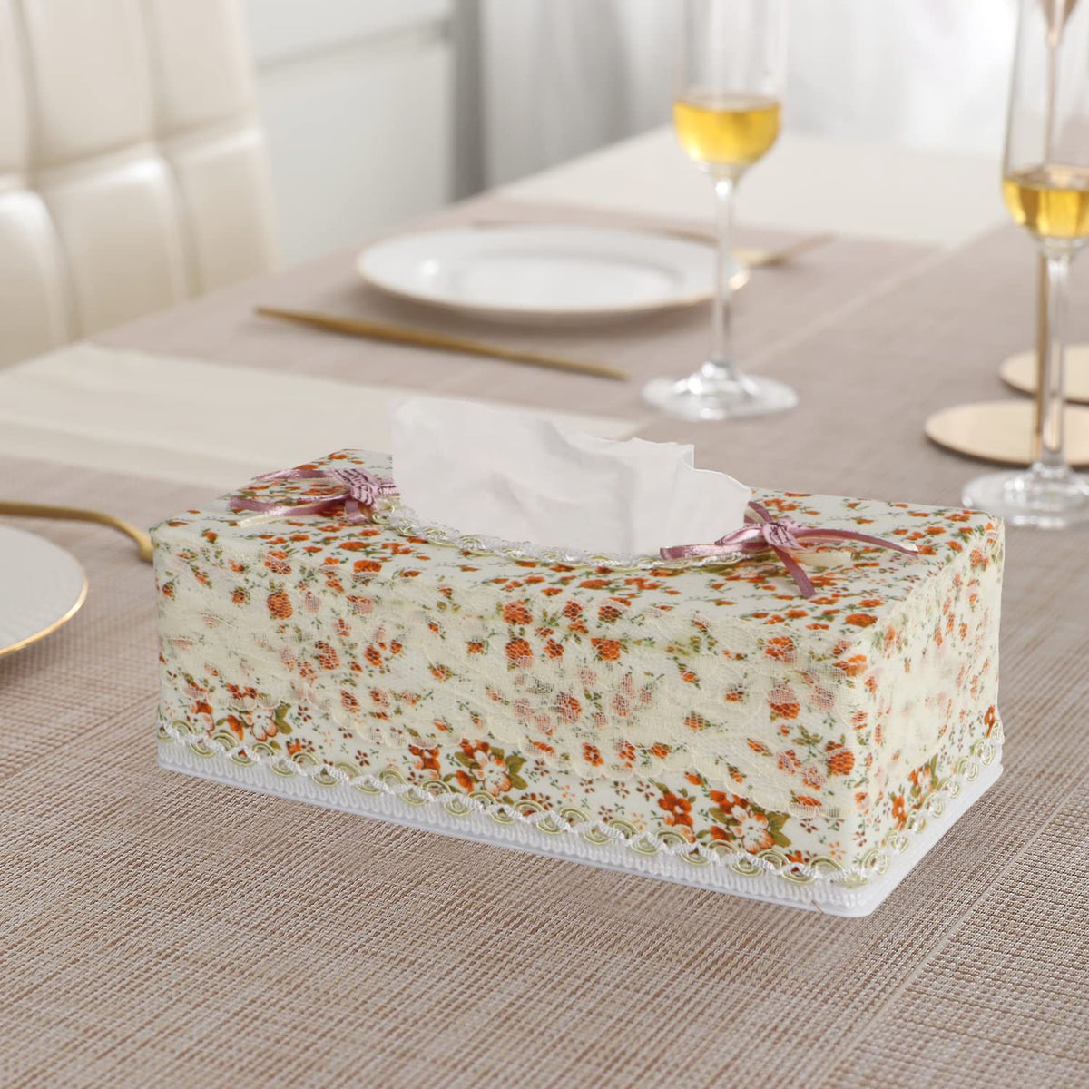 Plastic Tissue Paper Holder, Orange